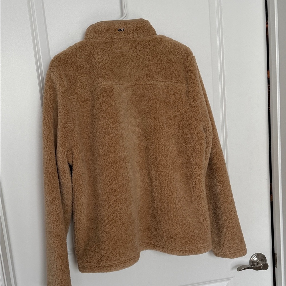 Vineyard Vines Tan Fleece quarter zip - Picture 12 of 16